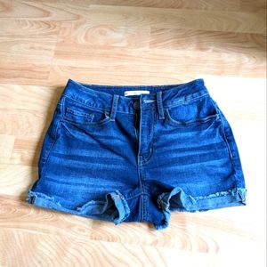 SO high rise curvy shortie jean/ denim shorts